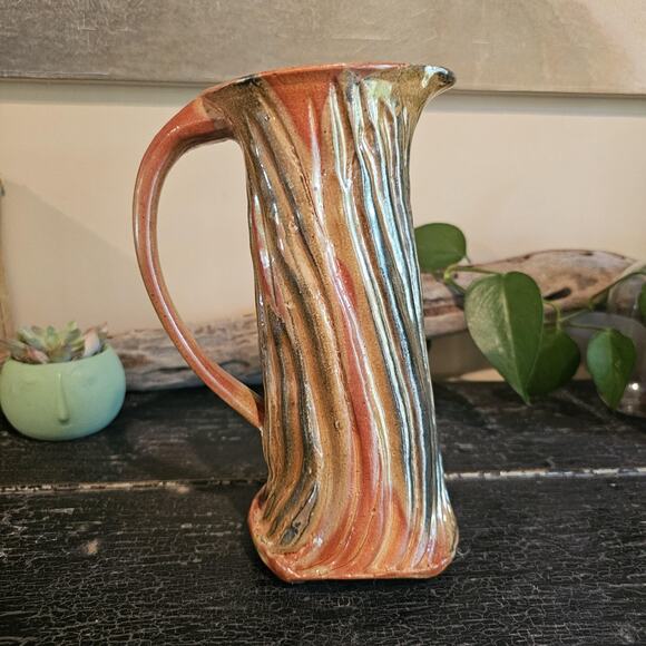 Gallery Style Hand Thrown Ceramic/Pottery Pitcher of Unknown Artist - Picture 4 of 10